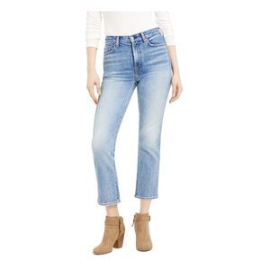 7 FOR ALL MANKIND Womens Blue Cotton Blend High Waist Cropped Easy Care Jeans 26